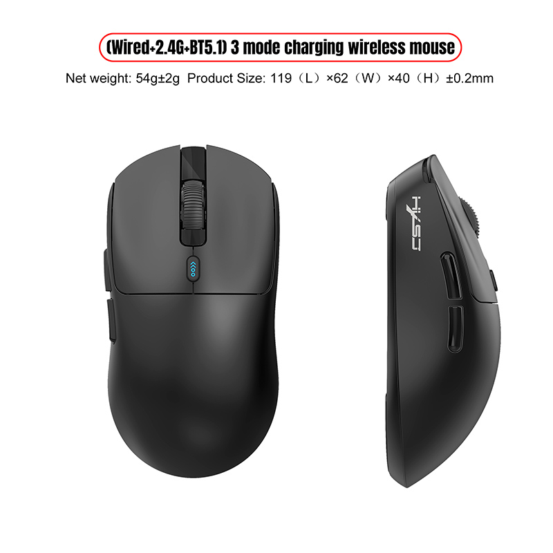 Wired+2.4G+Bluetooth 5.1 the third mock examination lightweight game mouse