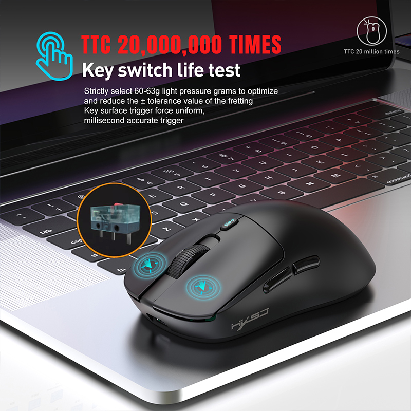 Wired+2.4G+Bluetooth 5.1 the third mock examination lightweight game mouse